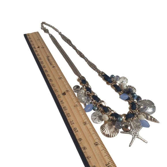 Charm Shell Necklace Women Jewelry 17" Length Mermaid Costume Beach Sea Boho - Picture 7 of 7